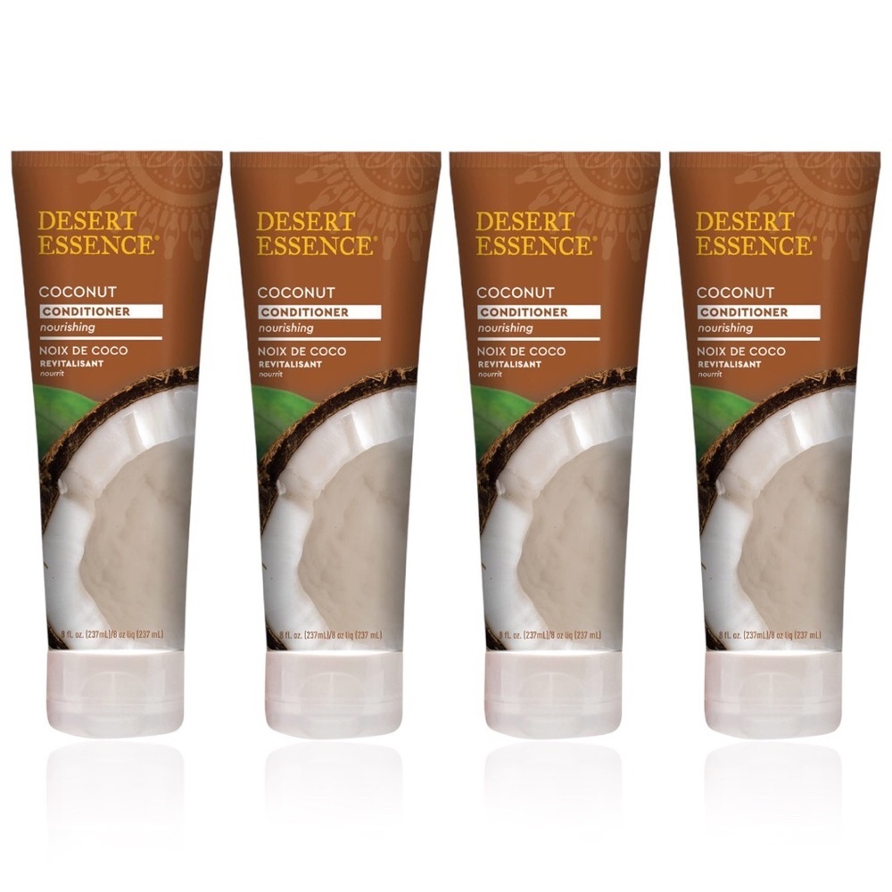4 Desert Essence Organic Coconut Conditioner, Full Size (8 fl oz)